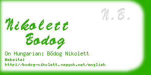 nikolett bodog business card